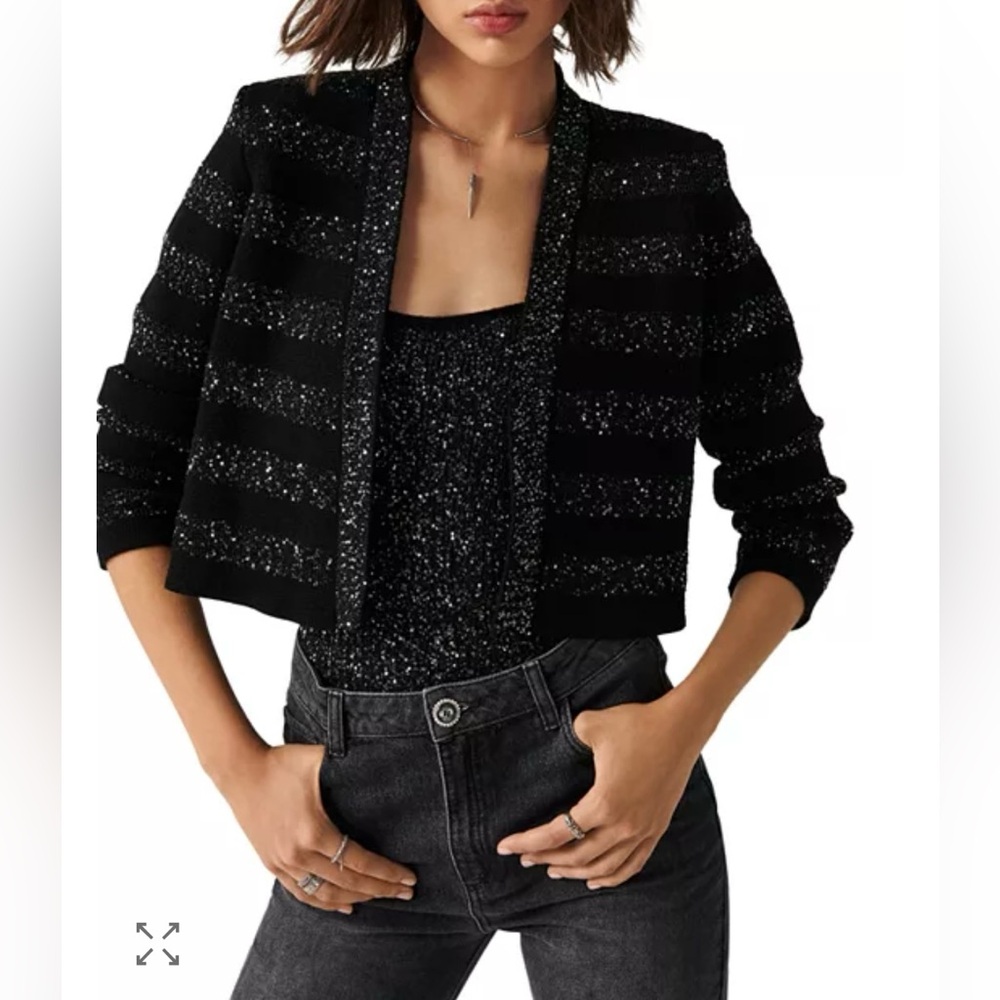 ba&sh Trevis Sequin Stripe Cardigan Size S Never Worn, Without Tags